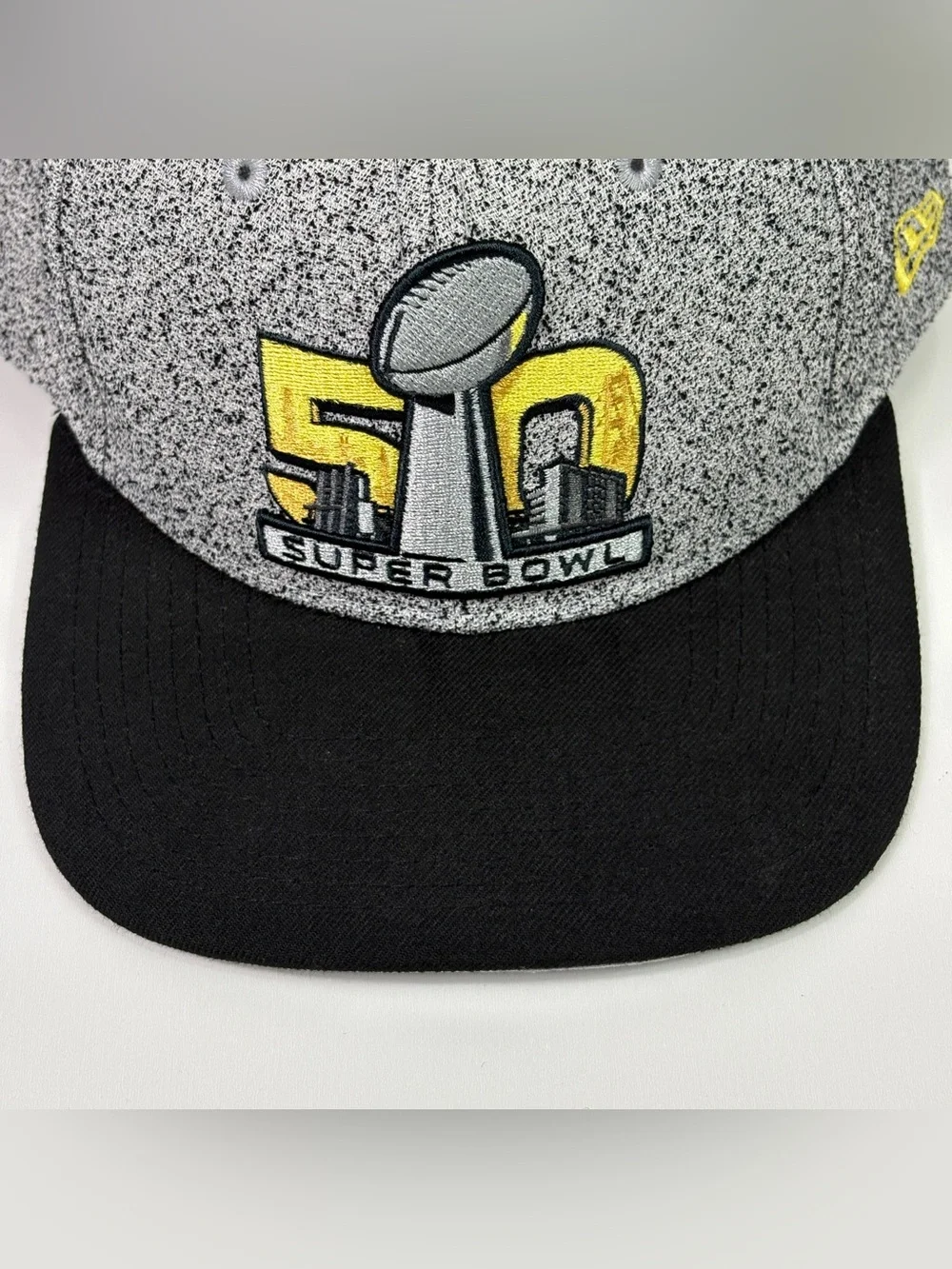 Super Bowl 50 Hat New Era 9FIFTY Snapback Men's OSFA Gray Black NFL Broncos